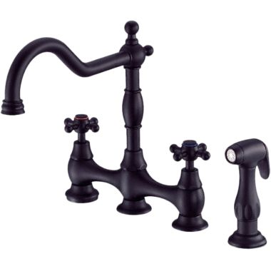 Click here to see Danze D404557BS Danze D404557BS Bridge Kitchen W/ Spray Satin Black