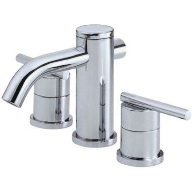 Click here to see Danze D304058 Danze Parma Widespread Bathroom Faucet with Metal Pop-Up Drain, Bent Nose Spout, Two-Handle, 1.5 GPM, Lever Handle, ADA, WaterSense, Chrome - D304058