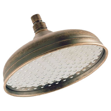 Click here to see Danze MAT-300-DKB Danze Bell 10in Raincan Shower Head, 2.5 GPM, Easy Clean Jets, Solid Brass, Round, Dark Bronze - MAT-300-DKB