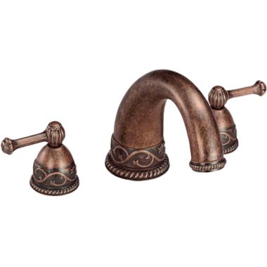 Click here to see Danze BEL-ROM-ATC Danze Bella Villa Two-Handle Deck-Mount Roman Tub Faucet, 3-Hole, Metal Lever Handles, Antique Copper - BEL-ROM-ATC