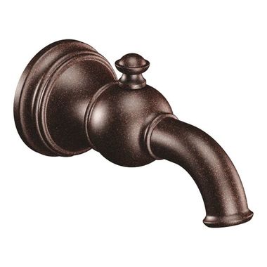 Click here to see Moen S12104ORB Moen Weymouth Wall Mounted Oil Rubbed Bronze Tub Spout with Pull-Up Diverter, - S12104ORB