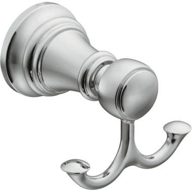 Click here to see Moen YB8403CH Moen Weymouth Double Robe Hook, Zinc Contructed, Chrome - YB8403CH