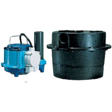 Click here to see Little Giant 506065 Little Giant Drainosaur Sump Pump System, 1/3 HP, 46 GPM, 115V, Submersible, Pre-Assembled, 3.5 Gallon Basin - WRSC-6 (506065)