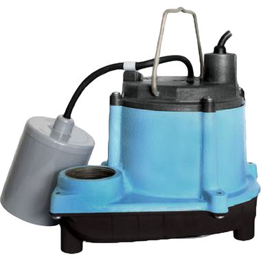 Click here to see Little Giant 506171 Little Giant 6-CIA-RFS Wastewater Sump Pump, 1/3 HP, 46 GPM, 115V, Single-Phase, Submersible, Piggyback Float Switch, 10' Cord - 506171