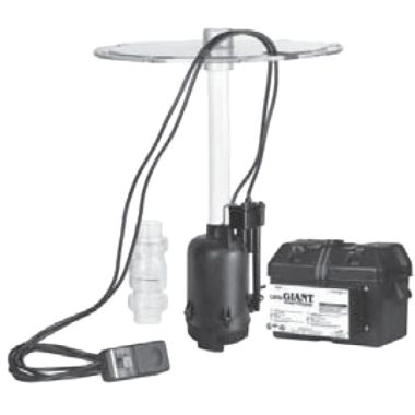 Click here to see Little Giant 507715 Little Giant TSW-C Series Discharge Pump Kit with Auxiliary Power System for 22