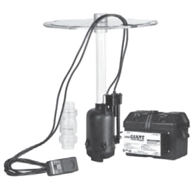 Click here to see Little Giant 507716 Little Giant TSW-C Series Discharge Pump Kit with Auxiliary Power System for 30