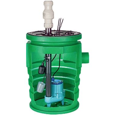 Click here to see Little Giant 511025 Little Giant Simplex Sump Package, 20X30 Basin with Alarm Check Valve, 4-inch Inlet, 2-inch Discharge, 1/2 hp, 111 gpm, 115 Volts - 10S 511025