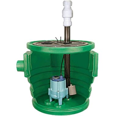 Click here to see Little Giant 511654 Little Giant Simplex Package System, 24in x 24in Basin, 3in Discharge, Pre-Packaged, 1-Piece Cover, Anti-Flotation Collar - 511654 10S-SMPX-LG