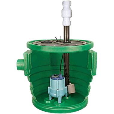 Click here to see Little Giant 511655 Little Giant Simplex Package System, 24in x 24in Basin, 3in Discharge, Pre-Assembled, 1-Piece Cover, Anti-Flotation Collar - 10S-SMPX-LG 511655