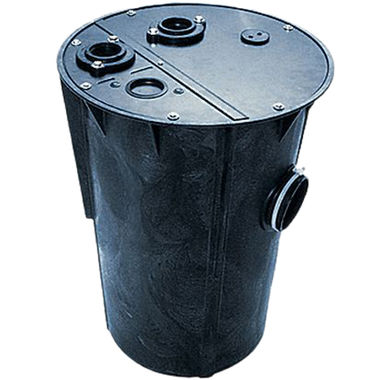 Click here to see Little Giant 513104 Little Giant Simplex Basin and Cover Assembly, 18in x 30in Cast Iron Basin, 2Piece, 3in Vent, 2in Discharge - 513104 BB1830CS3V2D 