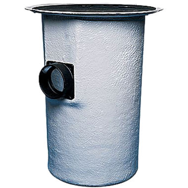 Click here to see Little Giant 513127 Little Giant Simplex Basin and Cover Assembly, 18in  x 30in Seam-Free Polyethylene Structural Foam, 4in Hub Cast Iron, 2in Vent, 2in Discharge, Slip-Fit, Steel - 513127 BB1830CS2V2D-K 