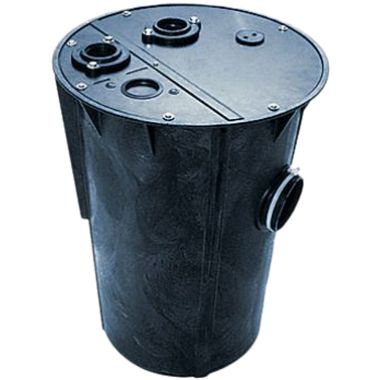 Click here to see Little Giant 513144 Little Giant Simplex Basin and Cover Assembly, 30in x 36in Cast Iron Basin, 2in Vent, 2in Discharge - 513144 BB3036CS2V2D 