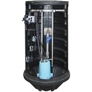 Click here to see Little Giant 520819 Little Giant Package System, 24” x 72” Polyethylene Basin, 230 Volts, Pre-set Control Float Switches - GP-SMPX-K 520819