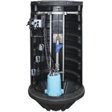 Click here to see Little Giant 520820 Little Giant Package System, 24” x 60” Fiberglass Basin, 208 Volts, Pre-set Control Float Switches - P-SMPX-K 520820 