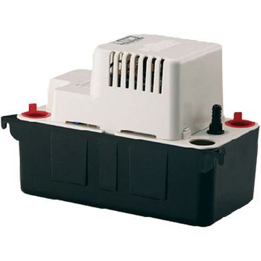 Click here to see Little Giant 554401 Little Giant Automatic Condensate Removal Pump, 1/50 HP, 65 GPH, 115V, 0.5 Gallon Tank, 3/8