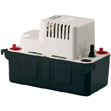 Click here to see Little Giant 554411 Little Giant Automatic Condensate Removal Pump with Tubing, 1/50 HP, 65 GPH, 115V, 0.5 Gallon Tank, 3/8