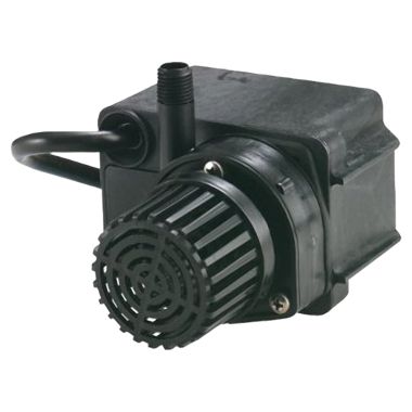 Click here to see Little Giant 566611 Little Giant Direct Drive Water Feature Pump, 1/40 HP, 300 GPH, 115 Volts, 15 ft Cord Length, 1/4-inch Discharge, MNPT - PE-2F-PW 566611