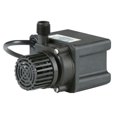 Click here to see Little Giant 566612 Little Giant Direct Drive Water Feature Pump, 1/28 HP, 474 GPH, 115 Volts, 15 ft Cord Length, 1/2-inch Discharge, MNPT - PE-2.5F-PW 566612