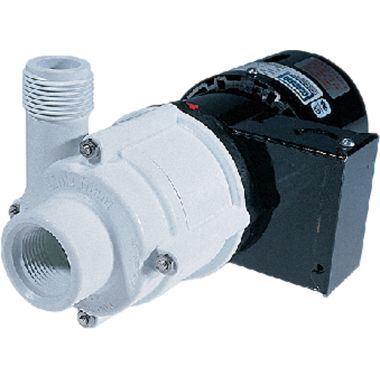 Click here to see Little Giant 582515 Little Giant In-Line Magnetic Drive Transfer Pump for Semi-Corrosive Chemicals, 1/10 HP, 230 V, 75.7 LPM, Non-Submersible - TE-4-MDX-SC (582515)