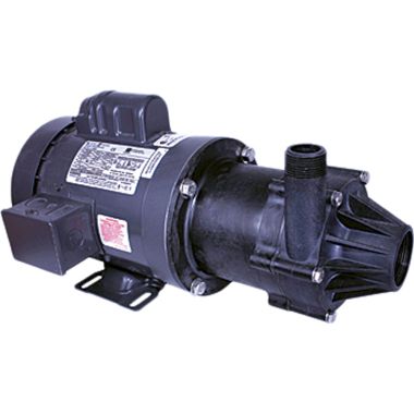 Click here to see Little Giant 587039 Little Giant In-Line Magnetic Drive Transfer Pump for Highly Corrosive Chemicals, 3/4 HP, 230 V, 159 LPM, Non-Submersible - TE-7-MD-HC (587039)
