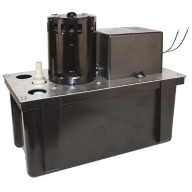 Click here to see Little Giant 14940371 Little Giant High-Capacity Condensate Removal Pump, 1/18 HP, 115V, 2.5A, 1 Gallon Tank, Safety Switch, 3/8