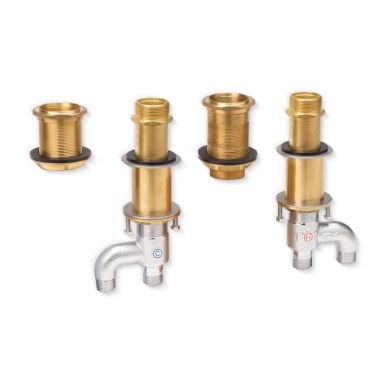 Click here to see Toto TB2F Toto TB2F 4-Hole Deck-Mount Tub Filler Rough-in w/ Hand Shower Valve, 1/2