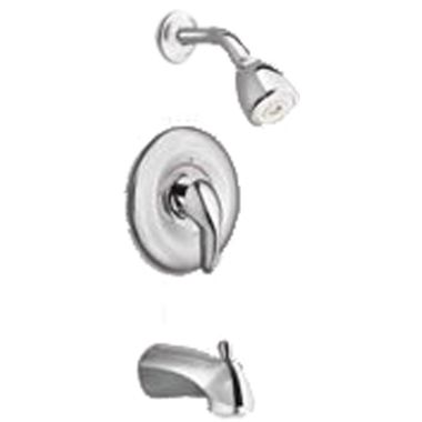 Click here to see Moen TL2393CP MOEN TL2393CP VILLETA POSI-TEMP TUB/SHOWER TRIM CHROME AND POLISHED BRASS
