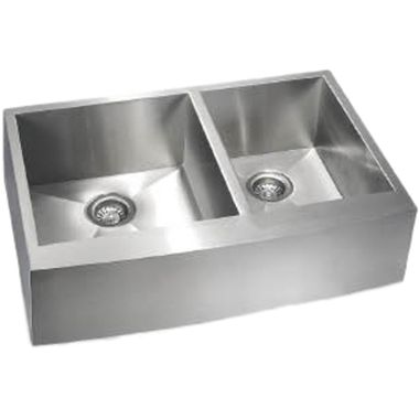 Click here to see Lenova SS-AP-D33 Lenova SS-AP-D33 Stainless Steel Double Bowl Apron Kitchen Sink, Satin