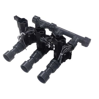 Click here to see Commodity  3-Valve Sprinkler Manifold Setup without Flow Control - Rain Bird 0.75