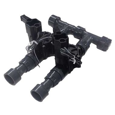 Click here to see Commodity  2-Valve Sprinkler Manifold Setup with Flow Control - Rain Bird 1