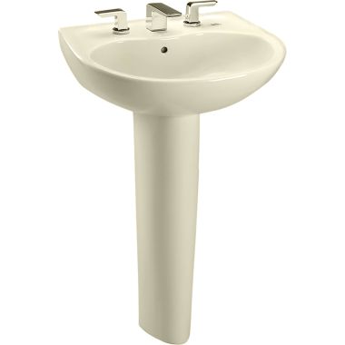 Click here to see Toto LPT241.4G#12 Toto LPT241.4G#12 Supreme 23 x 20 Sedona Beige Pedestal Lavatory Sink
