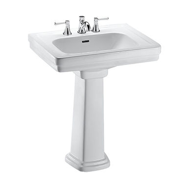 Click here to see Toto LPT530.4N#01 Toto LPT530.40N#01 Promenade 28 x 22 Cotton White Pedestal Lavatory Sink