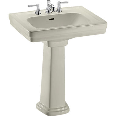 Click here to see Toto LPT530.8N#03 Toto LPT530.8N#03 Promenade 28 x 22 Bone Pedestal Lavatory Sink