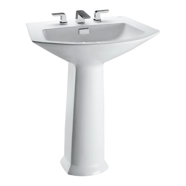 Click here to see Toto LPT960#01 Toto LPT960#01 Cotton White Soiree Pedestal Lavatory Single Hole-Complete