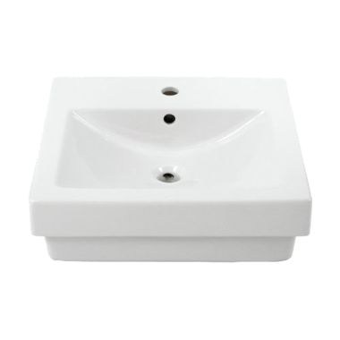 Click here to see Toto LT155#01 TOTO Vernica Design II Vessel Lavatory, Self-Rimming, Single Hole, Rear Overflow, Cotton White - LT155#01
