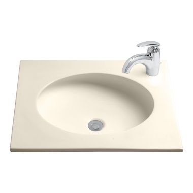 Click here to see Toto LT182#12 Toto Curva Self-Rimming Lavatory Sink, Less Holes, Front Overflow, Vitreous China, ADA, Sedona Beige - LT182#12