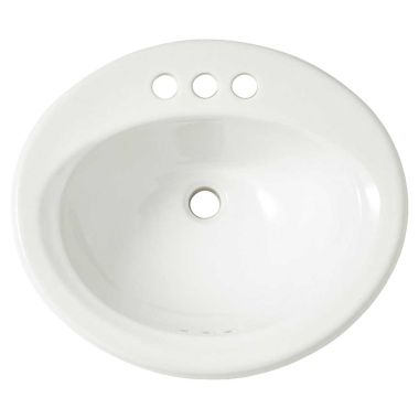 Click here to see Toto LT401.4#01 Toto Self Rimming Lavatory, 4in Centers, Front Overflow, ADA, Cotton White - LT401.4#01