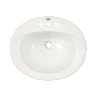 Click here to see Toto LT511.4G#11 Toto Supreme Self Rimming Lavatory Sink, 4in Centers, CeFiONtect, ADA, Colonial White - LT511.4G#11