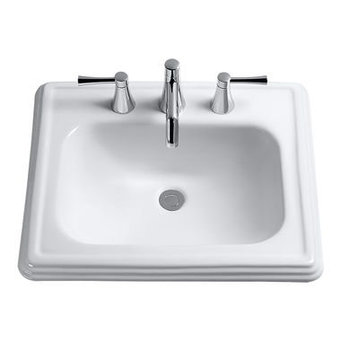Click here to see Toto LT531#11 Toto Promenade Self Rimming Lavatory Sink, Single Hole, ADA, Vitreous China, Colonial White - LT531#11