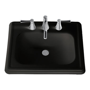 Click here to see Toto LT531#51 Toto Promenade Self Rimming Lavatory Sink, Single Hole, ADA, Vitreous China, Ebony - LT531#51