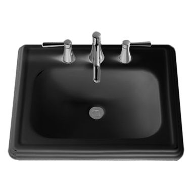 Click here to see Toto LT531.4#51 Toto Promenade Self Rimming Lavatory Sink, 4in Centers, ADA, Vitreous China, Ebony - LT531.4#51