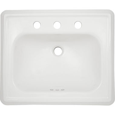 Click here to see Toto LT531.8#01 Toto Promenade Self Rimming Lavatory Sink, 8in Centers, ADA, Vitreous China, Cotton White - LT531.8#01