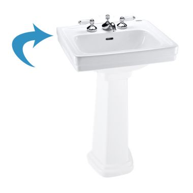 Click here to see Toto LT532.4#11 Toto LT532.4#11 Colonial White Promenade Pedestal Lavatory, Sink Only 4