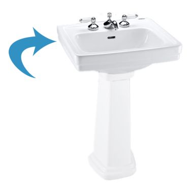 Click here to see Toto LT532.8#11 Toto LT532.8#11 Colonial White Promenade Pedestal Lavatory, Sink Only 8