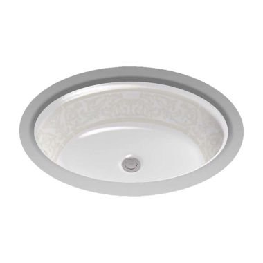 Click here to see Toto LT641#01-NA TOTO Dartmouth Undermount Bathroom Sink with Overflow, Vitreous China, Cotton Barocco - LT641#01-NA