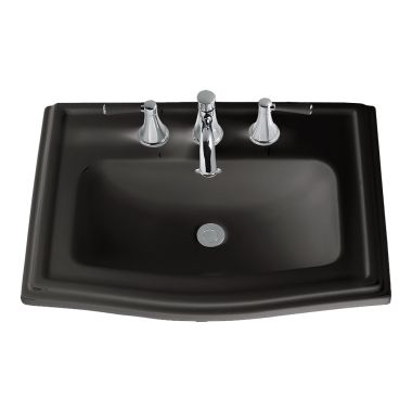 Click here to see Toto LT781#51 Toto Clayton Self Rimming Lavatory Sink, Single Hole, ADA, Vitreous China, Ebony - LT781#51