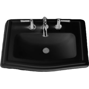 Click here to see Toto LT781.4#51 Toto Clayton Self Rimming Lavatory Sink, 4in Centers, ADA, Vitreous China, Ebony - LT781.4#51