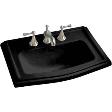 Click here to see Toto LT781.8#51 Toto Clayton Self Rimming Lavatory Sink, 8in Centers, ADA, Vitreous China, Ebony - LT781.8#51