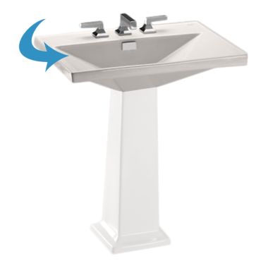 Click here to see Toto LT930#03 Toto lpt930 Bone Lloyd Pedestal Lavatory, Sink Only Single Hole