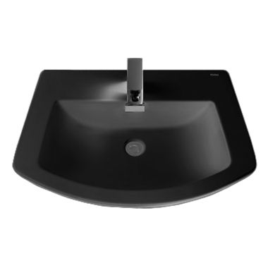 Click here to see Toto LT963.8#51 Toto Soiree Self-Rimming Lavatory Sink, 8in Centers, ADA, Vitreous China, Ebony - LT963.8#51